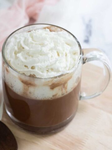 Oat milk hot chocolate.