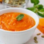 Bowl of pumpkin Puree