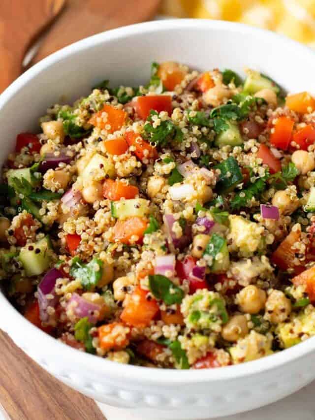 Vegan Chickpea Salad with Avocado and Quinoa - Keeping the Peas