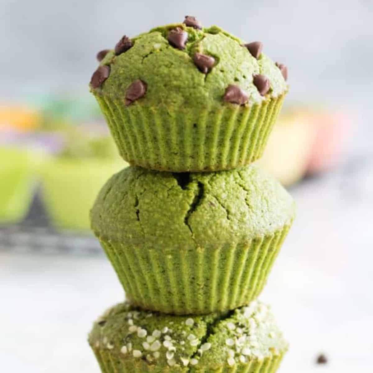 Green spinach muffins.