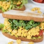 Chickpea curry sandwich.