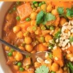 Butternut squash and chickpea curry.