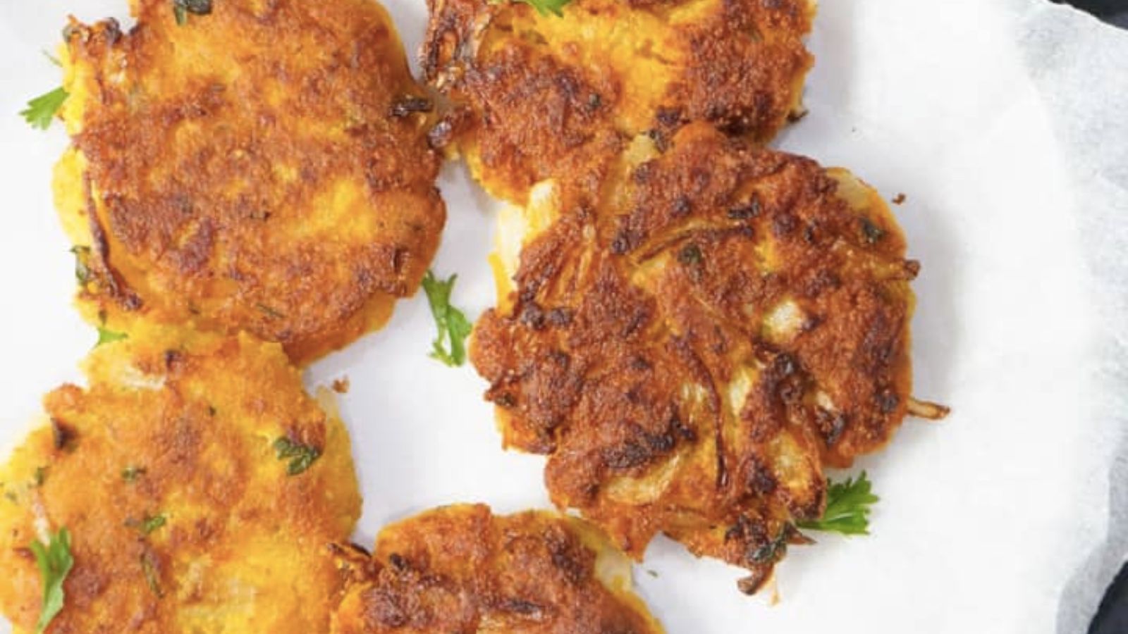 Butternut squash chickpea fritters.
