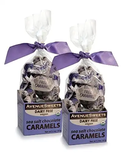 AvenueSweets Dairy Free Vegan Individually Wrapped Soft Caramels