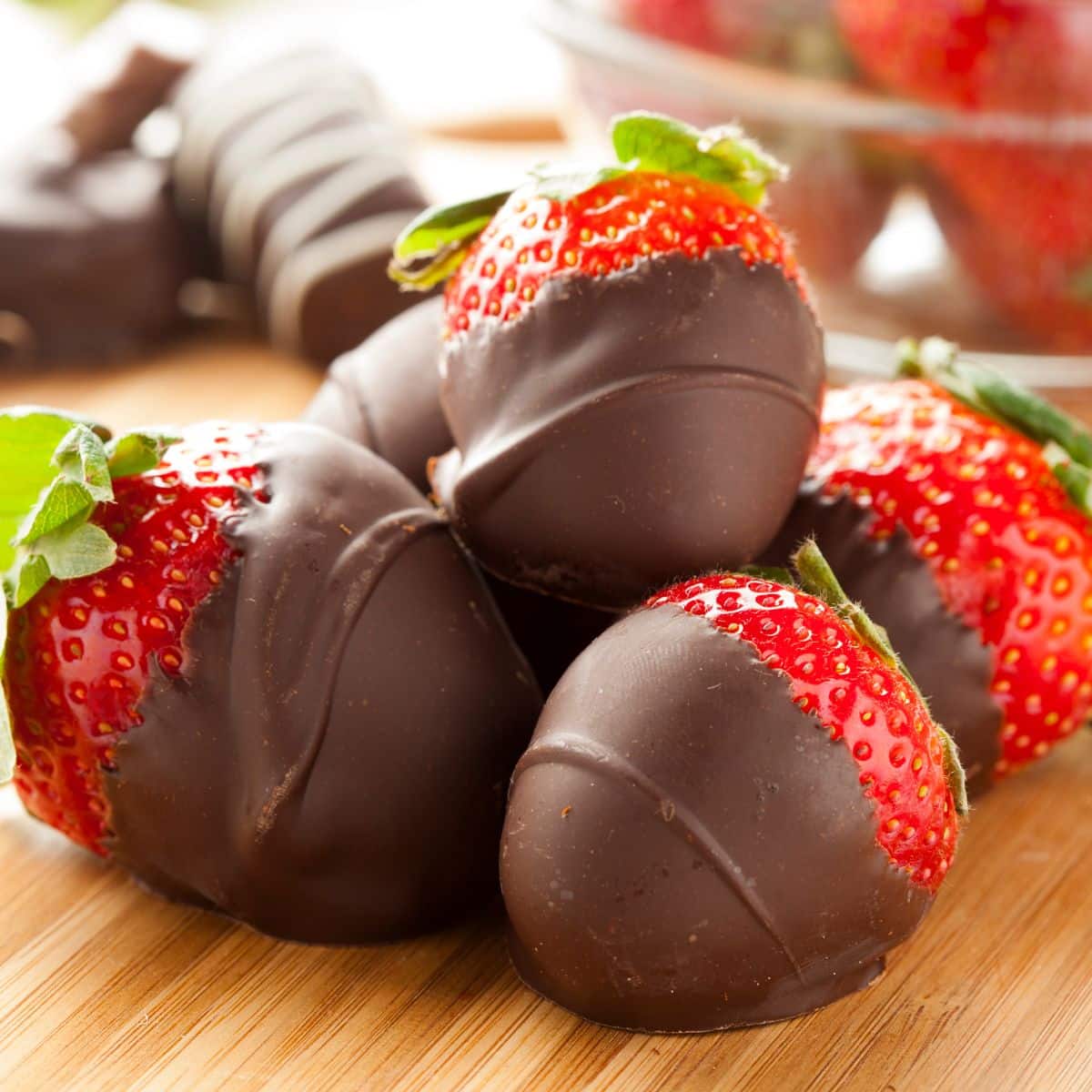 Vegan chocolate covered strawberries. 