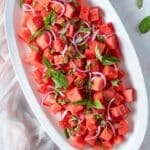 Watermelon basil salad.