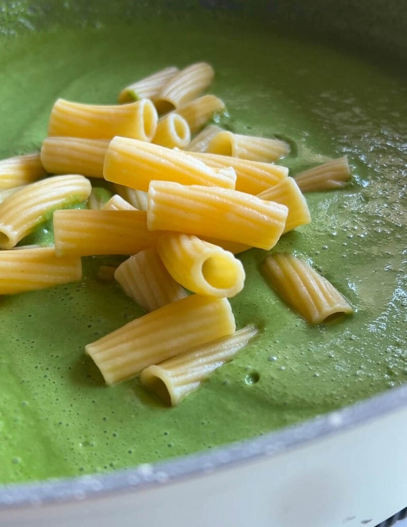 Green Pasta with Spinach and Swiss Chard - Keeping the Peas
